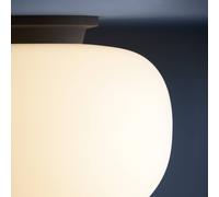 Frandsen Supernate Plafoniera Ø28 Bianco Opale/ Nero