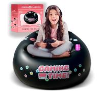 FranFusion Sedia gonfiabile per bambini e ragazzi con portabicchieri e tasca laterale - Questo pouf gonfiabile è il mobile perfetto per la decorazione della sala giochi