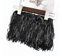 Frange 1/2/3/5 Metri 17 centimetri Laser Paillettes Nappa Lace Trim Glitter Frangia Del Nastro for Lo Spettacolo di Abiti Abito artigianato Accessori for il Cucito(Black,3Yards)