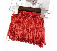 Frange 1/2/3/5 Metri 17 centimetri Laser Paillettes Nappa Lace Trim Glitter Frangia Del Nastro for Lo Spettacolo di Abiti Abito artigianato Accessori for il Cucito(Red,5Yards)
