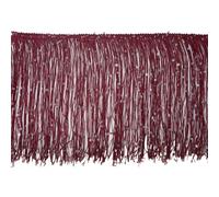 Frange 1 metro di frangia pizzo nappa nastro cucire abito latino Tende indumento scena accessori for fai da te paillettes trim(Red wine)