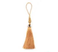 Frange 1Pc Nappa di Seta Ciondolo Appeso Tende Decorative Accessori Nappe Chiave for Tieback Mestiere DIY e Frange Trim(Gold)
