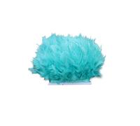 Frange di piume di tacchino 2 m Marabù Turchia Piume di tacchino Gonna Abito Accessorio di decorazione di piume per la decorazione Costume fai da te Abito da cucito Party