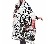 Frange Pashmina Scialle Wrap Scrittura Religiosa Bibbia Cristiana Verso Citazioni Positive Fiore Benedetto per Abito da Sera Matrimonio