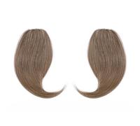 Frangetta Capelli Clip 2 pezzi clip di capelli umani sulla frangia con parte centrale su uno/due lati frangia capelli remy nell'estensione frangia invisibile francese Posticci per Donna (Color : #6