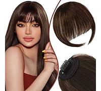 Frangetta Capelli Clip Bangs Clip nelle estensioni dei capelli, Air Bangs Clip for capelli Nappa Bangs Wispy Air Curvo for le donne da indossare ogni giorno Posticci per Donna (Color : Purple)