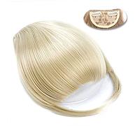 Frangetta Capelli Clip Frangia con clip Estensioni dei capelli Frangia smussata sintetica diritta naturale 6" Parrucchino corto dritto Fronte pulito Frangia clip-in completa for donna Posticci per Don