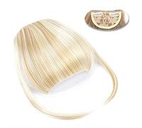 Frangetta Capelli Clip Frangia con clip Estensioni dei capelli Frangia smussata sintetica diritta naturale 6" Parrucchino corto dritto Fronte pulito Frangia clip-in completa for donna Posticci per Don
