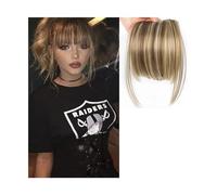 Frangetta Capelli Clip Frangia sintetica finta for capelli smussati 2 clip nell'estensione dei capelli Frangia finta frontale ordinata Falso parrucchino for donna Clip in frangia Posticci per Donna(Co