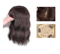 Frangetta Capelli Clip Parrucche ondulate con frangia Parrucche for sintesi di capelli Parrucche corte e ricci for donne nere Parrucca con frangia Posticci per Donna (Color : BF02-35-4)