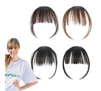 Frangetta finte, 4 pezzi pezzi di capelli anteriori per le donne | tempio frangia anteriore frangia frangetta per donne ragazze diverse forme del viso Woteg
