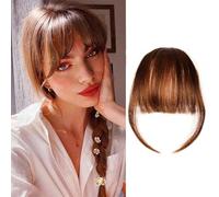 Frangetta Frangetta Estensioni dei capelli sintetici Clip in frangia Parrucchino Lisci Corti Davanti Frangetta ordinata Mini frangia su due lati Parrucchino-2-30-8 pollici