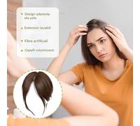 Frangia Centrale Per Capelli | Frangia Finta Topper Con Rigatura Centrale - Posticcio Traspirante Morbido Per Donne Adatto Ad Eventi Spostamenti Quotidiani Viaggi Appuntamenti Viaggi Di Lavoro