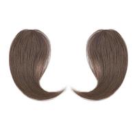Frangia Clip Capelli, Topper per Capelli, Frangia francese con clip for capelli, 2 pezzi, con riga centrale ai lati, estensione(#4)