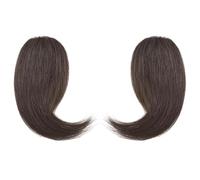 Frangia Clip Capelli, Topper per Capelli, Frangia francese con clip for capelli, 2 pezzi, con riga centrale ai lati, estensione(#2)
