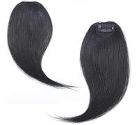 Frangia Clip Capelli, Topper per Capelli, Frangia francese con clip for capelli, 2 pezzi, con riga centrale ai lati, estensione(#1)