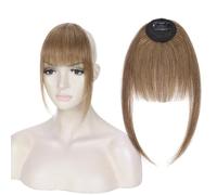 Frangia Clip Capelli Veri 1 pezzo di clip in frangia-frangia finta fermaglio for capelli veri capelli umani estensioni dei capelli facili for le donne, clip su frangia frangia curva for l'uso quotidia