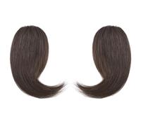 Frangia Clip Capelli Veri 2 pezzi clip di capelli umani sulla frangia con parte centrale su uno/due lati frangia capelli remy nell'estensione frangia invisibile francese Frangetta Capelli Veri Clip(
