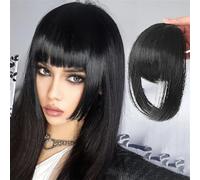 Frangia Clip Capelli Veri Clip in frangia Sintesi Frangia taglio principessa Estensione dei capelli Parrucca sintetica Frangia finta sintetica naturale ad alta temperatura Clip for capelli Frangetta C