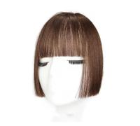 Frangia Clip Capelli Veri Clip in frangia sintetica Capelli lisci Frangia taglio principessa Pezzo di capelli Frangia con aste Frangia piatta Estensione dei capelli Clip su frangia for donna, 1 pz Fra