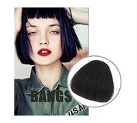 Frangia Clip Capelli Veri Frangetta for capelli da donna Clip in frangia Estensioni dei capelli Un pezzo con frangia Frangetta piatta spessa naturale for donna Senza tempie Sintetica sopra le ciglia F