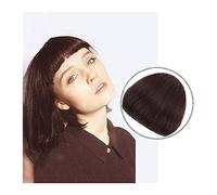 Frangia Clip Capelli Veri Frangetta for capelli da donna Clip in frangia Estensioni dei capelli Un pezzo con frangia Frangetta piatta spessa naturale for donna Senza tempie Sintetica sopra le ciglia F