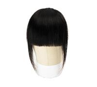 Frangia Clip Capelli Veri Frangia con clip Frangia di capelli umani 3 clip in frangia nera con taglio smussato Pezzo di capelli Frangia bionda nera naturale Clip da 8" nelle estensioni dei capelli Fra