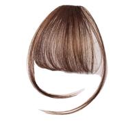 Frangia Clip Capelli Veri Frangia con clip Frangia sottile resistente al calore Frangia con frange Clip su parrucchino Un pezzo in frangia Frangia piatta naturale Estensioni dei capelli for le donne F