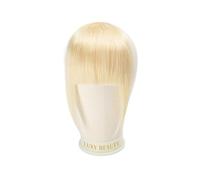 Frangia Clip Capelli Veri Frangia di capelli umani 3 clip Frangia di capelli naturali con taglio smussato 3D Clip sopra la testa nelle estensioni dei capelli Non Remy 2,5"x4,5" Nero Marrone Biondo Fra