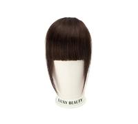 Frangia Clip Capelli Veri Frangia di capelli umani 3 clip Frangia di capelli naturali con taglio smussato 3D Clip sopra la testa nelle estensioni dei capelli Non Remy 2,5"x4,5" Nero Marrone Biondo Fra