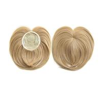 Frangia Clip Capelli Veri Parrucche sintetiche con frangia clip-in in fibra chimica for donne Posticci naturali con topper for capelli Estensione dei capelli senza colla necessaria Frangetta Capelli V