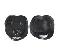 Frangia Clip Capelli Veri Parrucche sintetiche con frangia clip-in in fibra chimica for donne Posticci naturali con topper for capelli Estensione dei capelli senza colla necessaria Frangetta Capelli V