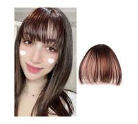 Frangia Clip di capelli Falsa frangia sintetica invisibile Frange anteriori Clip dritta in un unico pezzo in pezzi di capelli Estensioni dei capelli Frangia piatta 3D Accessori per capelli finti Pos