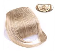 Frangia Clip per capelli Clip in frangia Frangia naturale dritta sintetica smussata Estensioni dei capelli 6" Parrucchino corto dritto Fronte Neat Bang Clip-in Frangia completa per donna Clip in fra