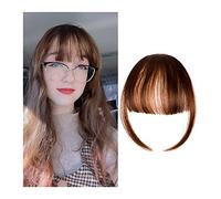 Frangia Clip per capelli Falsa frangia sintetica invisibile Frange anteriori Clip dritta in un unico pezzo in pezzi di capelli Estensioni dei capelli Frangia piatta 3D Accessori per capelli finti Cl