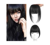 Frangia Clip per capelli Frangia per capelli umani Clip sopra la testa nelle estensioni dei capelli Capelli naturali castani Frangia sottile Frangia Posticci per donne in frangia ad aria Clip in fra