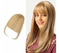 Frangia con clip in capelli umani frangia clip in estensioni dei capelli biondi Air frangia con tempie Parrucchi frangia curva per le donne uso quotidiano