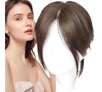 Frangia della parrucca sulla fronte, frangia della parrucca | Parrucca da donna con frange realistiche a otto caratteri - Copertura dei capelli grigi Estensioni dei capelli sintetici lavabili