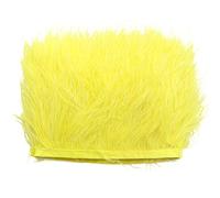 Frangia di piume di struzzo con decorazione in nastro di raso 8-10 cm passamaneria abiti artigianali decorazione per cucito artigianato costumi fai da te, 2 m