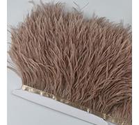 Frangia di piume, Nastro di piume coda, frange, gonna a nastro con finiture azzurre Abbigliamento fai-da-te Nero bianco for decorazioni for la casa pennacchi artigianali(23 Tan)