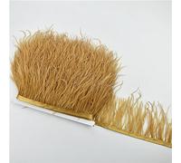 Frangia di piume, Nastro di piume coda, frange, gonna a nastro con finiture azzurre Abbigliamento fai-da-te Nero bianco for decorazioni for la casa pennacchi artigianali(26 Khaki)