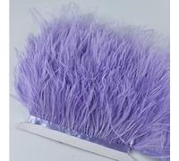 Frangia di piume, Nastro di piume coda, frange, gonna a nastro con finiture azzurre Abbigliamento fai-da-te Nero bianco for decorazioni for la casa pennacchi artigianali(15 Light Purple)
