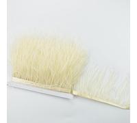 Frangia di piume, Nastro di piume coda, frange, gonna a nastro con finiture azzurre Abbigliamento fai-da-te Nero bianco for decorazioni for la casa pennacchi artigianali(14 Beige)