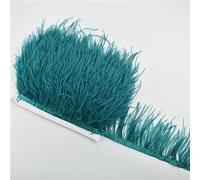 Frangia di piume, Nastro di piume coda, frange, gonna a nastro con finiture azzurre Abbigliamento fai-da-te Nero bianco for decorazioni for la casa pennacchi artigianali(30 Sky Blue)