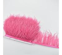 Frangia di piume, Nastro di piume coda, frange, gonna a nastro con finiture azzurre Abbigliamento fai-da-te Nero bianco for decorazioni for la casa pennacchi artigianali(28 Watermelon Red)