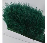 Frangia di piume, Nastro di piume coda, frange, gonna a nastro con finiture azzurre Abbigliamento fai-da-te Nero bianco for decorazioni for la casa pennacchi artigianali(19 Dark Green)