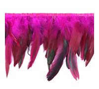 Frangia di piume, Nastro Di Piume Coda, Frangia, 5, Iarde Gallo Trim Nero Abbigliamento Da Cucito for La Decorazione Feste Artigianato Pennacchi(04 Rose)