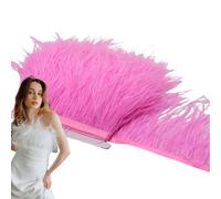 Frangia di Trim in Piume di struzzo, Trim in Piume per Abbigliamento | Frangia di struzzo Artificiale per Costumi | Frangia Trim Dolce per la decorazione della casa, opere