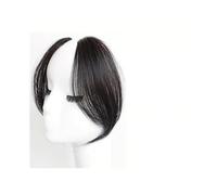 Frangia Extension con frangia laterale sintetica invisibile, clip in set da 2 pezzi, riga centrale, Easy BB Acconciatura(Natural Black)
