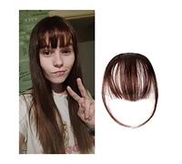Frangia Fermaglio per capelli Falso Frangetta sintetica invisibile Frange anteriori Clip dritta in un unico pezzo in pezzi di capelli Estensioni dei capelli Frangia piatta 3D Accessori per capelli f